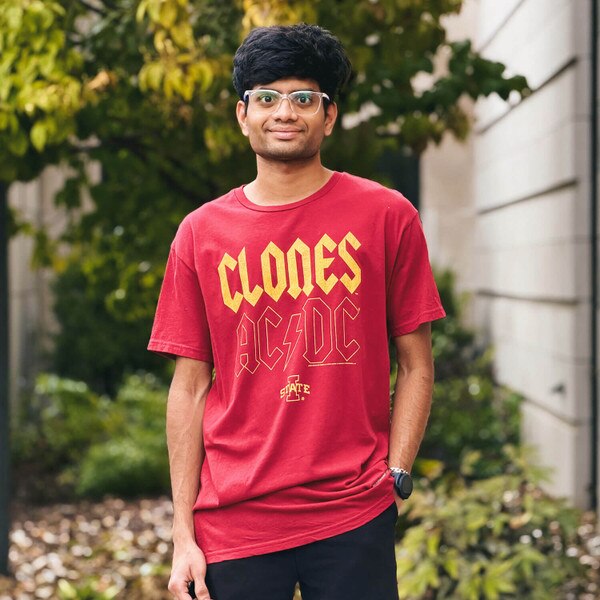 Retro Brand ACDC x Iowa State Clones Cardinal Short Sleeve T-shirt